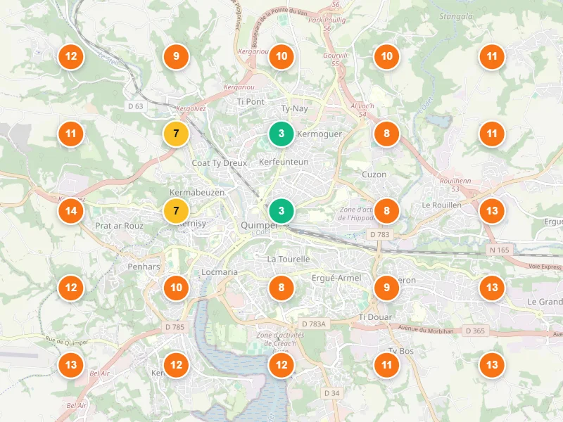 Visibilité locale avant — Agent immobilier indépendant à Quimper