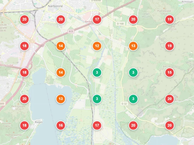Visibilité locale avant — Climaticien à Narbonne