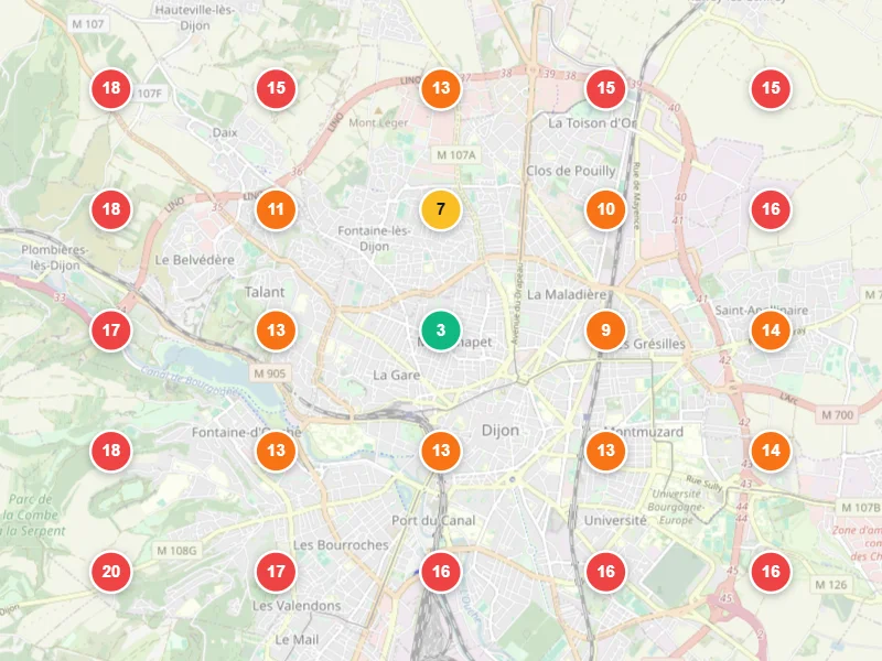 Visibilité locale avant — Coiffeur premium à Dijon