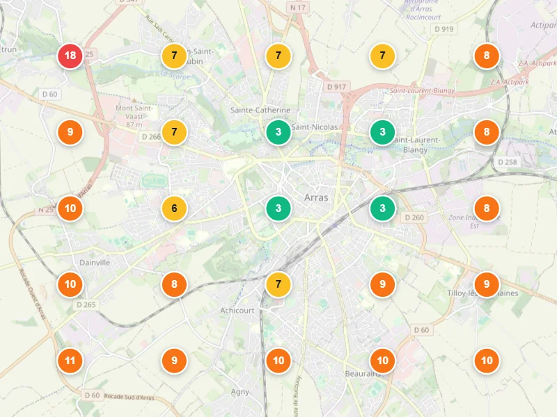 Visibilité locale avant — Courtier immobilier à Arras