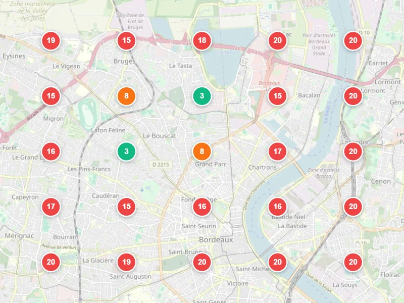 Visibilité locale avant — Courtier immobilier à Bordeaux