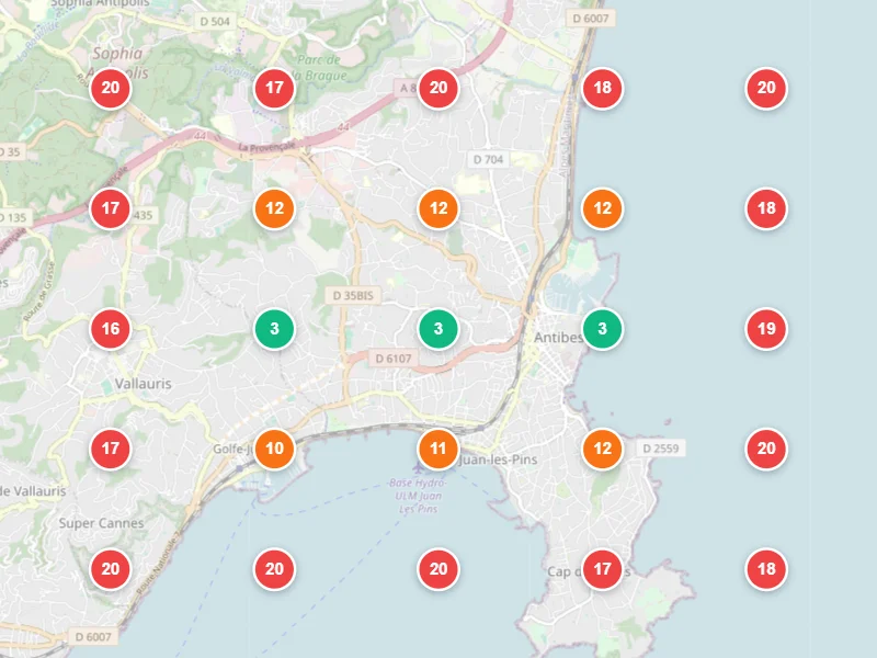 Visibilité locale avant — Couvreur à Antibes