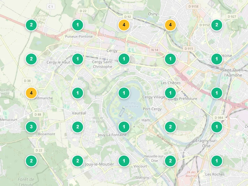 Visibilité locale après — Électricien à Cergy
