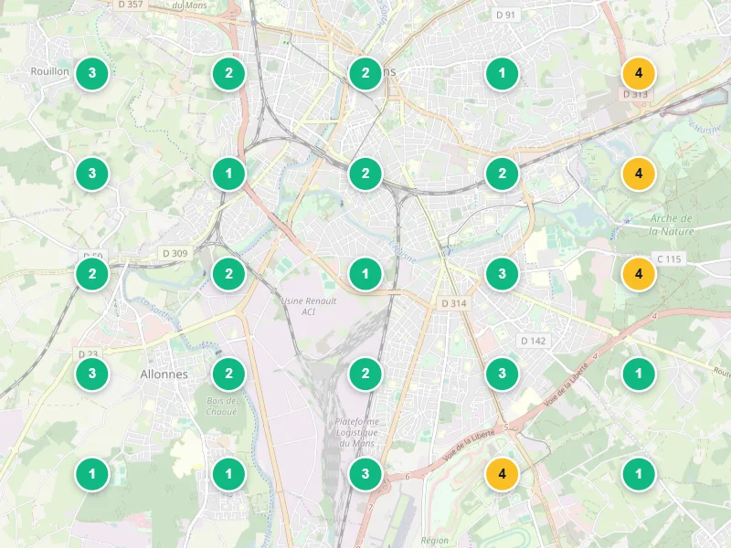 Visibilité locale après — Garage automobile à Le Mans