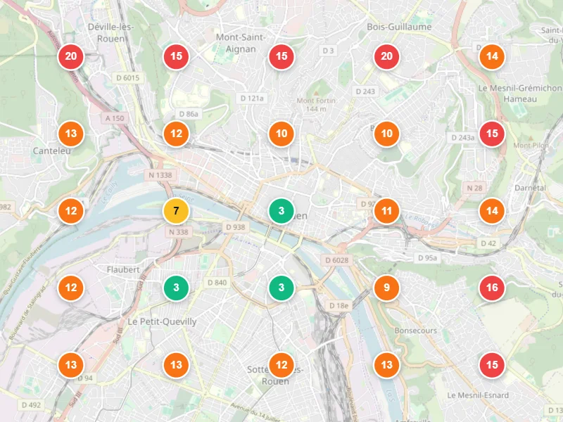 Visibilité locale avant — Hôtel à Rouen