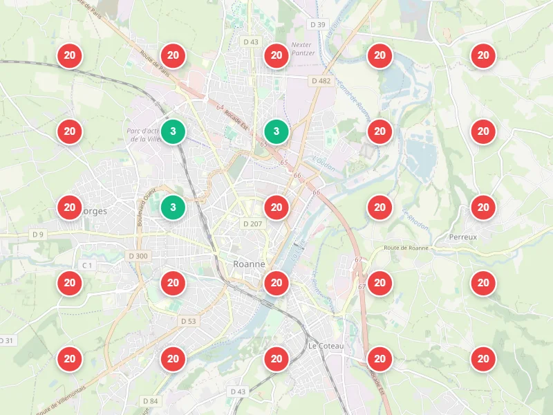Visibilité locale avant — Kinésithérapeute privé / spécialisé à Roanne