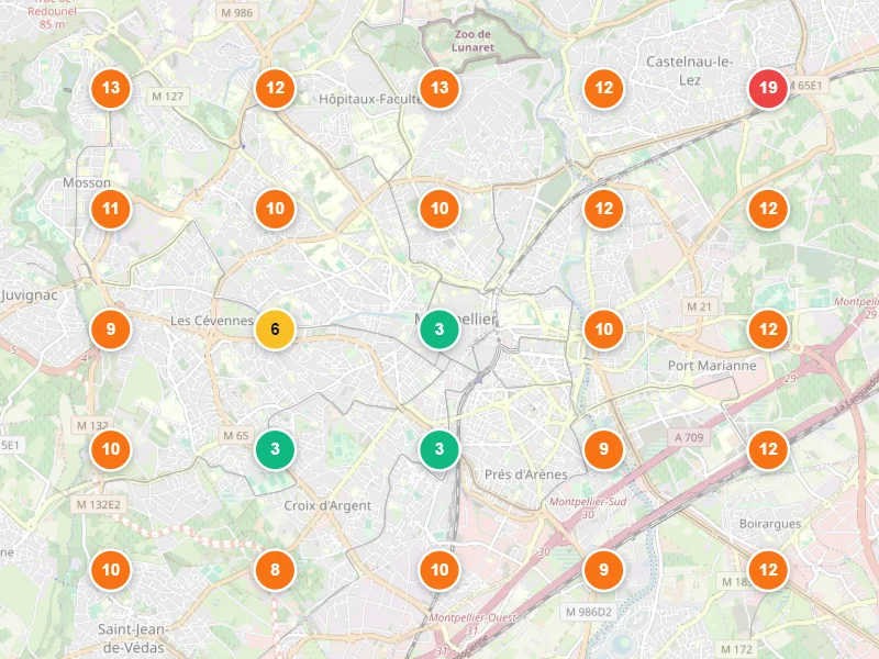 Visibilité locale avant — Menuisier à Montpellier