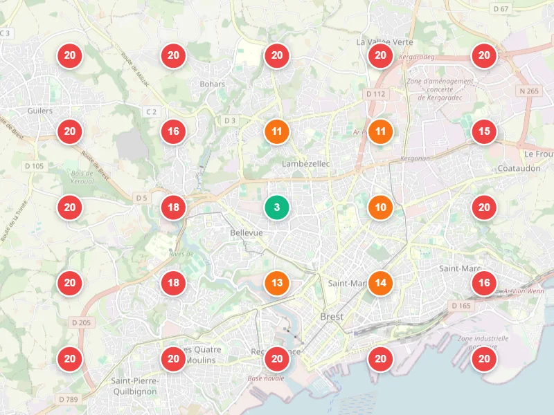 Visibilité locale avant — Restaurant indépendant à Brest