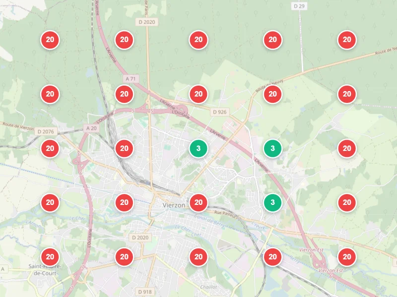 Visibilité locale avant — Salle de sport indépendante à Vierzon