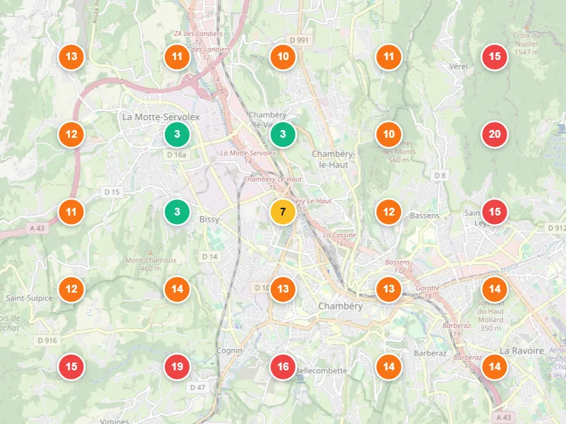Visibilité locale avant — Serrurier à Chambéry