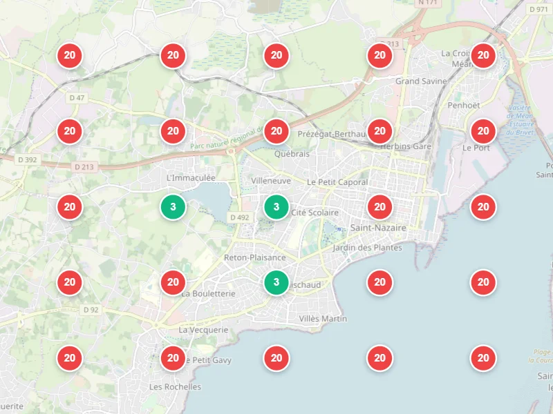 Visibilité locale avant — Serrurier à Saint-Nazaire