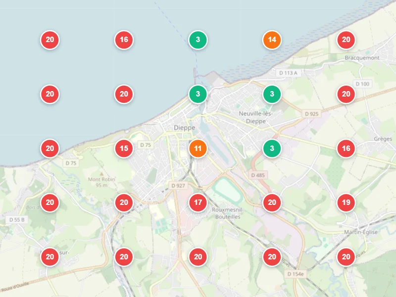 Visibilité locale avant — Spa / massage bien-être à Dieppe