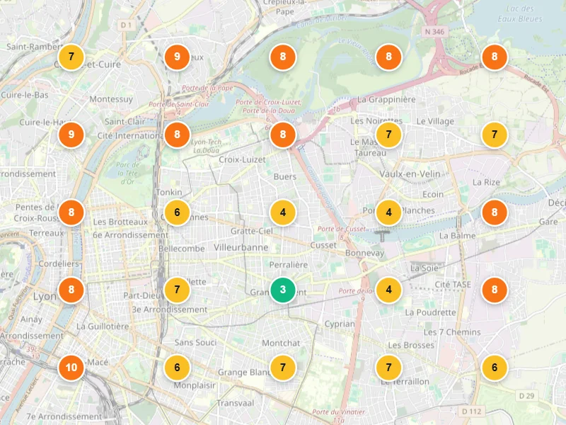 Visibilité locale avant — Traiteur à Villeurbanne