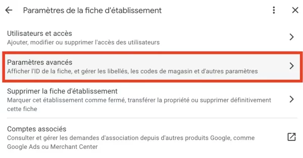 afficher ID de sa fiche google my business